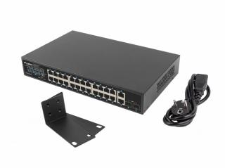 Switch 24x1GB POE+ 2xGB 2x rack 19 gigabit ethernet 250W