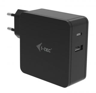 Uniwersalny zasilacz sieciowy USB-C 60W Power Delivery, 1x USB-C port 60W, 1x USB-A port 12W