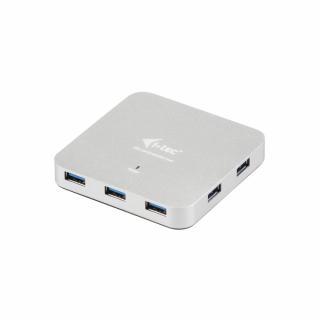 USB 3.0 Metal Charging HUB 7 Portów z zasilaczem, Plug  Play, funkcja ładowania