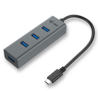 USB-C Metal 4-portowy HUB USB 3.0 4x USB 3.0