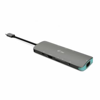 USB-C Metal Nano Stacja Dokująca 1x HDMI 4K Ultra HD 3840 x 2016 @ 30Hz 1x czytnik SD 1x czytnik micro SD 1x Ethernet GLAN RJ-45 port 1x