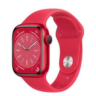 Watch Series 8 GPS + Cellular, 41 mm Koperta z aluminium w kolorze (PRODUCT)RED z paskiem sportowym w kolorze (PRODUCT)RED - regular