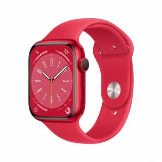 Watch Series 8 GPS + Cellular, 45 mm Koperta z aluminium w kolorze (PRODUCT)RED z paskiem sportowym w kolorze (PRODUCT)RED - regular