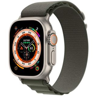 Watch Ultra GPS + Cellular, 49 mm Koperta tytanowa z opaską Alpine w kolorze zielonym - L