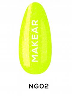 Makear Lakier Hybrydowy NG02 GLITTER NEON