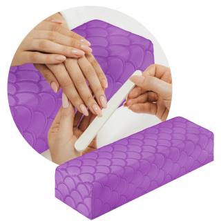 Poduszka pod dłoń do zabiegów manicure wygodna - fioletowa