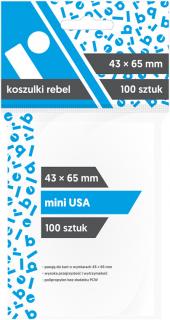 Koszulki na karty Rebel (43x65 mm) "Mini USA", 100 sztuk