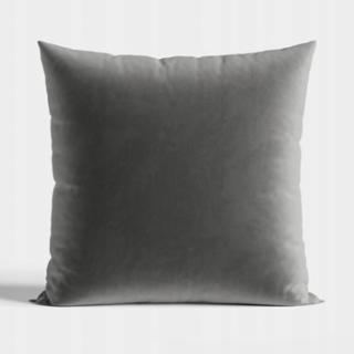 CIEMNO SZARA WELWETOWA POSZEWKA 40x40 DEKORACYJNA VELVETOWA