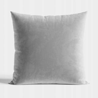 JASNO SZARA WELWETOWA POSZEWKA 40x40 DEKORACYJNA VELVETOWA