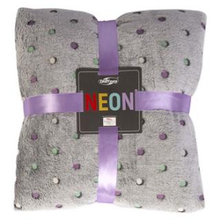 Koc Mikrofibra Neon 200x220 antracyt odcień szarości