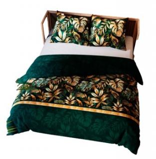 KOMPLET POSCIELI 160x200 SELVA SATYNA BAWEŁNIANA 100% ZIELONA