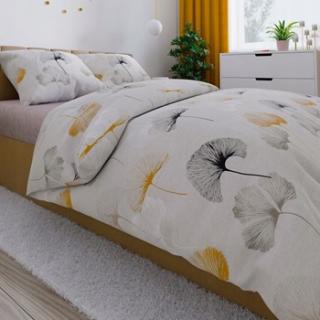 KOMPLET POSCIELI 220x200 GINKO SATYNA BAWEŁNIANA 100% JASNA