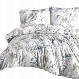 KOMPLET POŚCIELI FLANELOWEJ 180x200 FLANELA LIŚCIE 31505/1