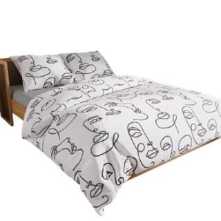 POŚCIEL 220x200 SATYNA 100% BAWEŁNA TWARZE FALINE