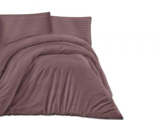 Posciel Satynowa 140x200 Cizgili Brown Ekskluzywna