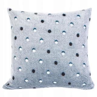 Poszewka mikrofibra neon 40x40 navy szary srebrny w kropki