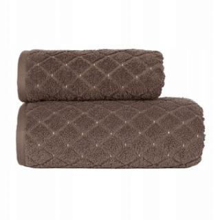 RĘCZNIK 50x90 OLIWIER 100% BAWEŁNA 520g/m2 BRĄZOWY