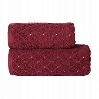 RĘCZNIK 70x140 OLIWIER 100% BAWEŁNA 520g/m2 BURGUNDOWY BORDOWY