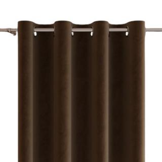 ZASŁONA GOTOWA 140x250 NA PRZELOTKACH VELVET BRĄZOWA