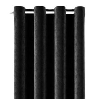 ZASŁONA GOTOWA 140x250 NA PRZELOTKACH VELVET CZARNA
