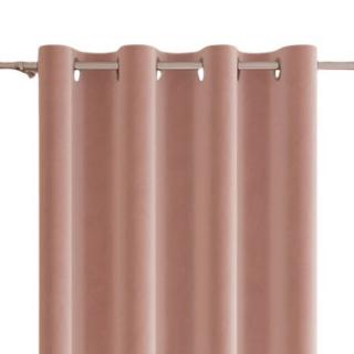 ZASŁONA GOTOWA 140x250 NA PRZELOTKACH VELVET PUDROWY RÓŻ