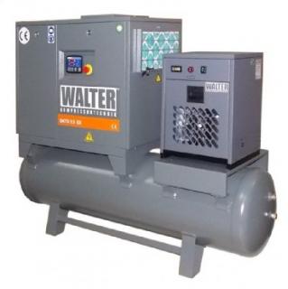 WALTER Sprężarka śrubowa  SKTG 5,5 SX COMBO / 500L  (7,5 10 13 BAR) osuszaczem WDF i filtrami 1 i 0,01 Mikrona