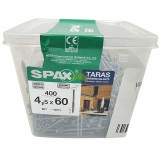 SPAX Wkręty do tarasu WIROX 4,5x60 (400szt.) srebrny