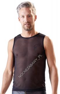 Męska koszulka z elastycznej siateczki czarna L