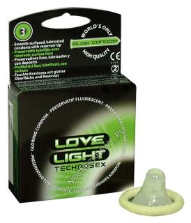 Prezerwatywy Love Light - świecące w ciemnościach