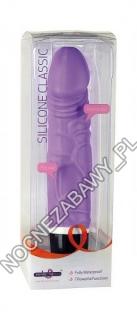 Silicone Classic Vibrator długość: 19cm fioletowy