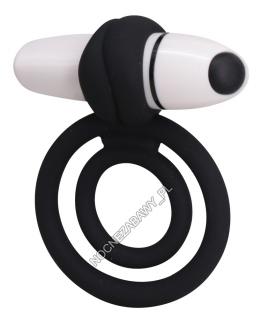Silikonowy pierścień wibracyjny Lollipop czarny