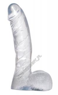 Twoje pierwsze dildo - delikatne tworzywo z przyssawką 14cm