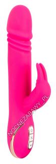 Wibrator królik ze świetną główką różowy 23cm