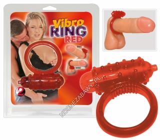 Wibrujący pierścień Vibro Ring Red Silicone