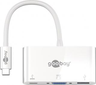 Adapter USB-C na VGA + USB-C z PD + USB3.0 Goobay