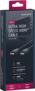 CLICKTRONIC Kabel HDMI 2.1 8K 60Hz 0.5m