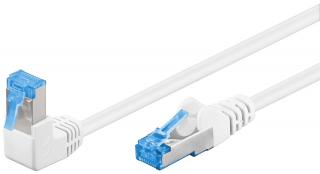 Kabel LAN Patchcord CAT 6A S/FTP 1x90 biały 0,25m