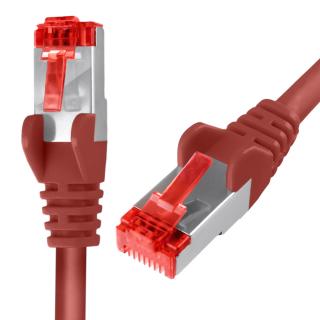 Kabel RJ45 CAT 6 S/FTP AWG27 LSZH czerwony 30m