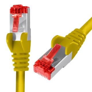 Kabel RJ45 CAT 6 S/FTP AWG27 LSZH żółty 25m