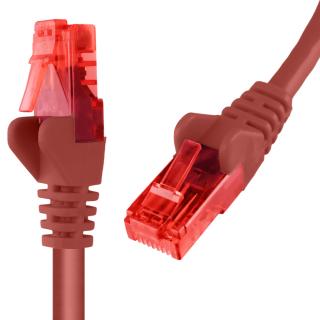 Kabel RJ45 CAT 6 U/UTP AWG24 czerwony 2m