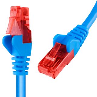 Kabel RJ45 CAT 6 U/UTP AWG24 niebieski 15m