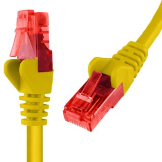 Kabel RJ45 CAT 6 U/UTP AWG24 żółty 25m