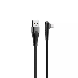 Kabel USB-A - USB-C LDNIO kątowy 90st 1m LS581C