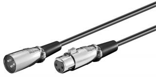 Kabel XLR gniazdo - wtyk (3-pin) Goobay 2m szary