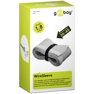 Osłona kabli na rzep WireSleeve Goobay 1,8m Szara