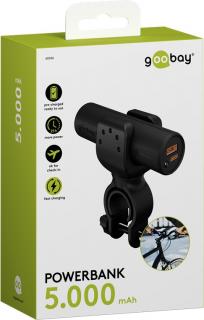Powerbank Goobay 5000 mAh na rower LED QC PD USB-C