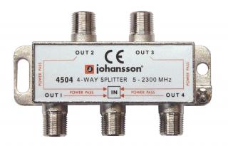 Rozgałęźnik 1x4 5-2300 MHz SAT+TV Johansson 4504