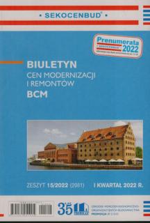 BCM 1/2022 Biuletyn cen modernizacji i remontów
