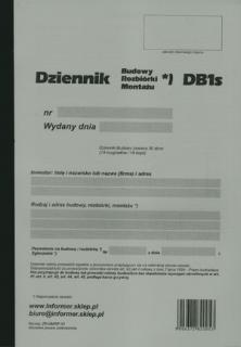 Dziennik budowy DB 1s