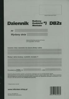 Dziennik budowy db 2s